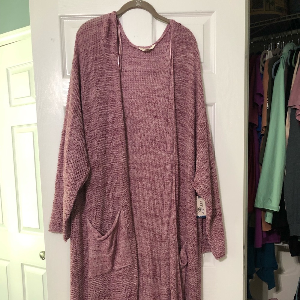 Lavender duster plus size NWT